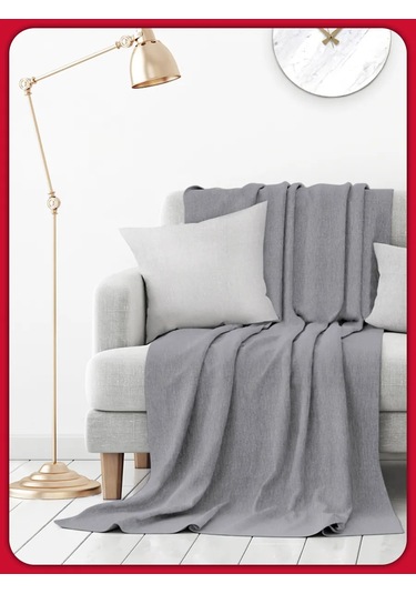 Loveme Yatak Örtüsü 200x220 Dokuslu Kumaş 59429832 Gri