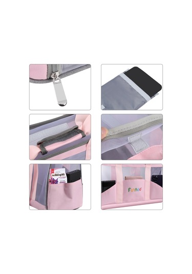 Funadd Portable Breathable Pet Bag Outdoor Shoulder Tote Bag Pembe