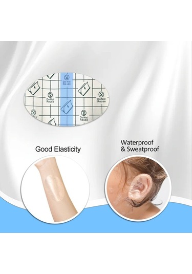 Maoyaya 60 Adet Su Geçirmez Bebek Kulak Yama, Bebek Duş-yüzme Uygun