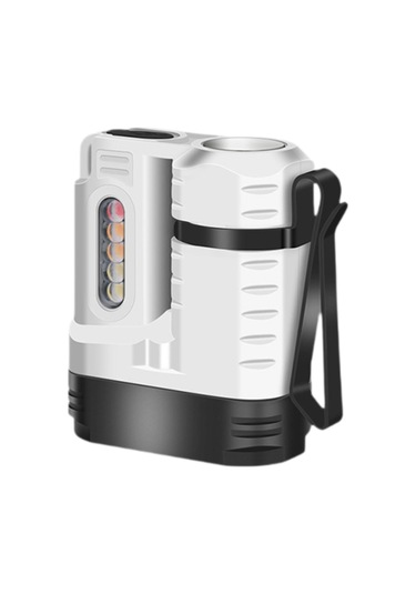 Suntek Klip El Feneri Şapka Işığı Anahtarlık Cep Seyahat Beyaz