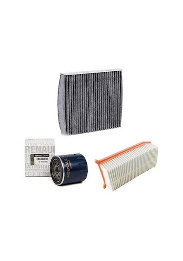 Mais Renault Clio 4 3lü Karbon Filtre Bakım Seti 1.5 Dci 2012-son