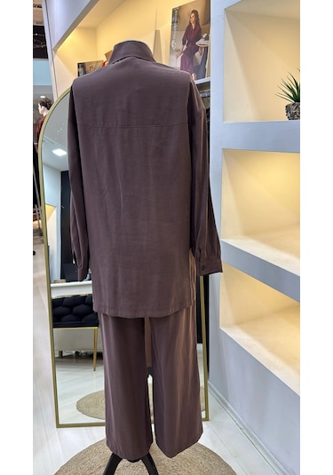 Nuss 1064 Pantolonlu Takım - Kahve