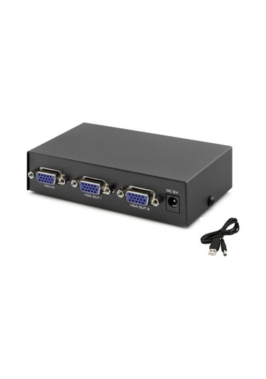 4512 Vga Splitter Switch 2 Port 200Mhz Çoklu Ekran Çoklayıcı