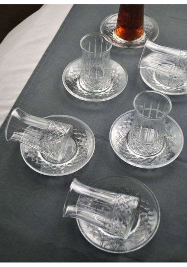 12 Parça 6 Kişilik Cam Çay Seti Çay Bardağı Takımı - Venedik Şeffaf