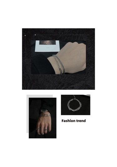 Japonya Ve Güney Kore Bayanlar Erkek Çiftler Çiftler Kız Solmayan Basit Hip Hop Vahşi Çift Zincir Paslanmaz Çelik Bilezik