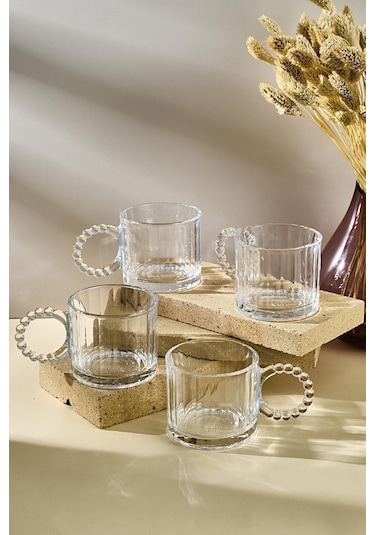 Ringo Line 4'lü Boncuk Kulplu 200ml Kupa