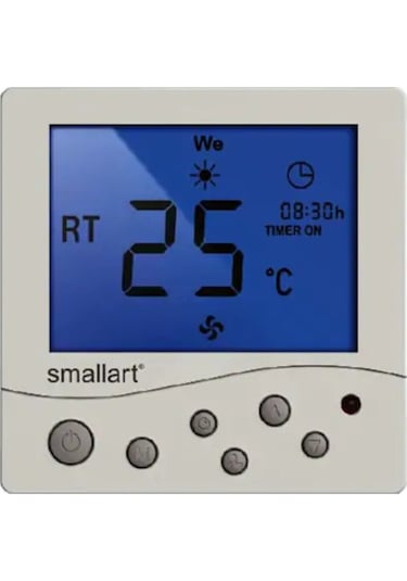 Smallart Fancoil Sıva Altı Dijital Termostatı SM2008FFN-L