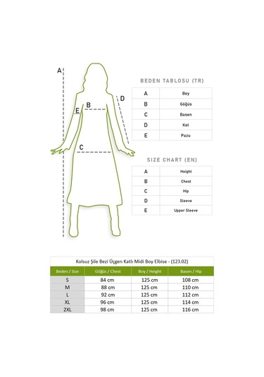 Kolsuz Şile Bezi Üçgen Katlı Midi Boy Yazlık Elbise Kırmızı Krmz-kırmızı