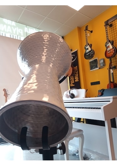 Darbuka Döküm Kaliteli Beyaz - Akort Ayarlı Taşıma Çantası + Metod