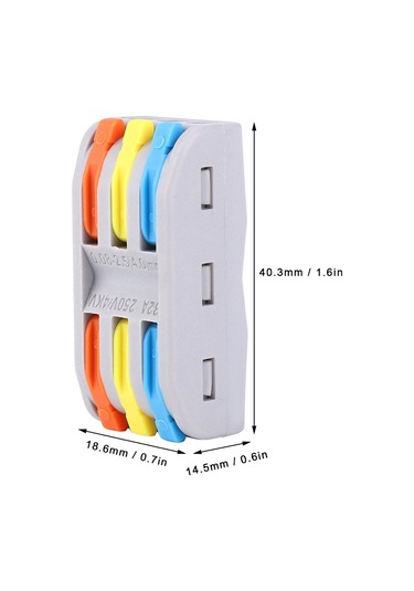 Hombey 20 Adet 11-28awg Pct-2-3 Bakır Tabanlı Alev Dayanıklı Nylon Kablolu Bağlayıcı Terminal Bloku, 32a 250v, Ev Elektrik, Motor, Aydınlatma Uygulamaları İçin