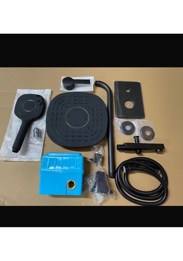 Armour Armatür Ankastre Gömme Duş Seti Siyah Siyah