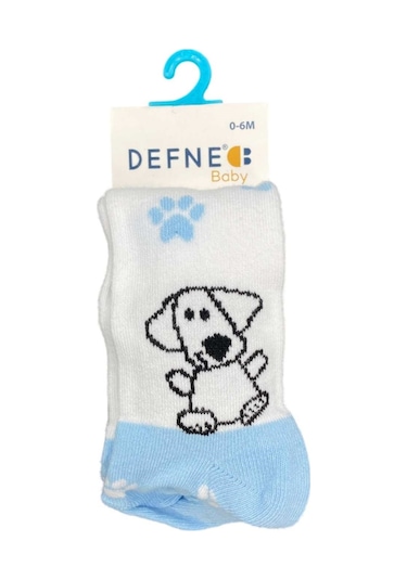 Defne Baby Bebek Külotlu Çorap 004-21 Mavi-beyaz Mavi - Beyaz
