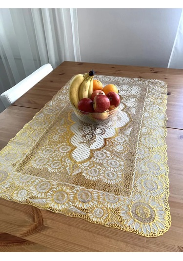 Best Price 34 Dikdörtgen Sehpa Örtüsü Reklamı 230267423 Altın Rengi