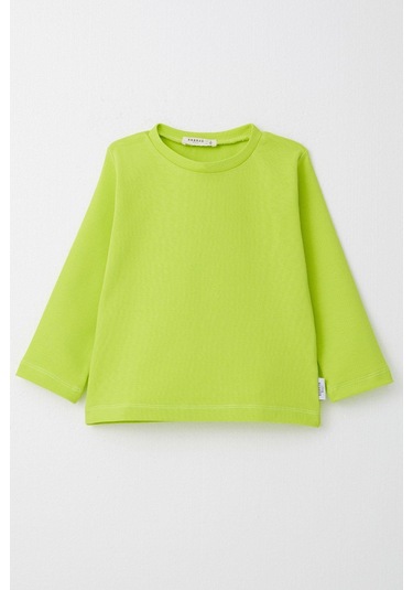 Breeze Erkek Çocuk Uzun Kollu Tişört Basic 1-4 Yaş, Fıstık Yeşili Fıstık Yeşili