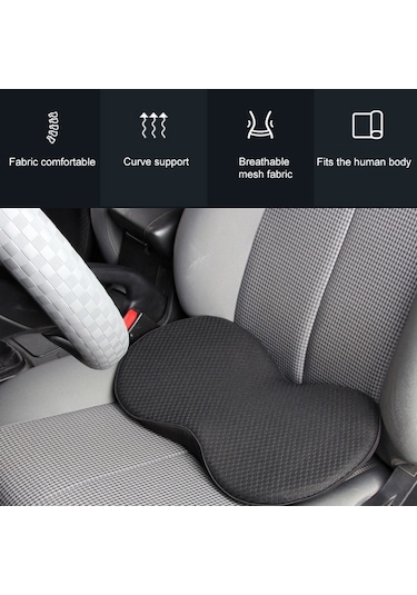 Araba Mini Koltuk Minderi Nefes Alabilir Bel Koltuk Paspası Kahverengi