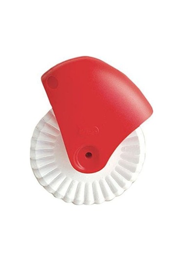 Vkemall Manuel Dalgalı Pastry Kesici, Pasta Ve Hamur Kesim Aracı, Mutfak Küçük Aleti - Beyaz 1 Adet Beyaz