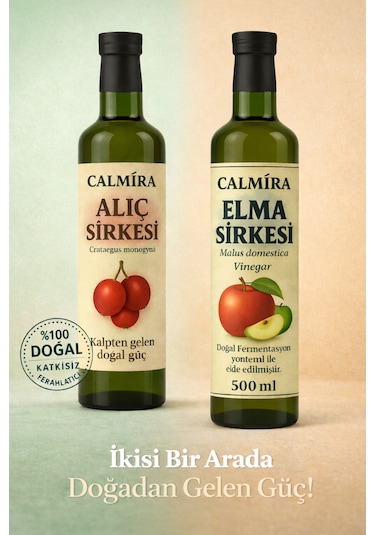 Calmira Alıç Sirkesi 500 Ml Ve Elma Sirkesi 500 Ml Seti 2'li