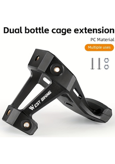 Xuweiwei West Bıkıng Çiftli Su Şişesi Tutucu Adaptörü Mtb Ve Yol Bisikletleri İçin Siyah 1 Adet Siyah
