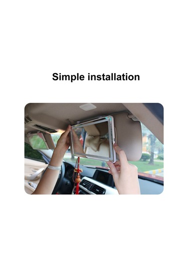 Moveevo Led Işıklı Araba Makyaj Aynası Yardımcı Pilot Güneşlik Makyaj Işığı Aynası Üç Renkli Işık 1500mah