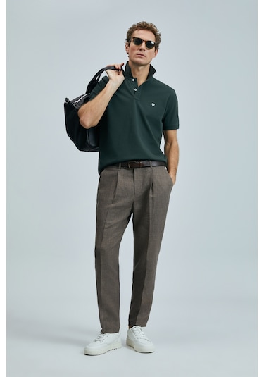 Lufian Erkek T Shirt 111040206s2 Haki-açık Lacivert Haki Lacivert