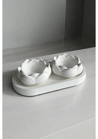 Bernami Biblo Pinterest 2'li Lotus Çiçeği Dekoratif Tabak & Kase + Oval Tabak