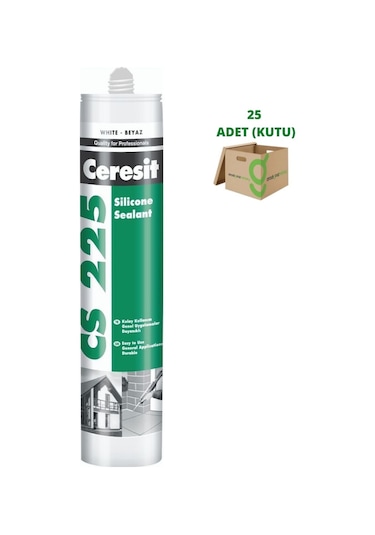 Ceresit Cs 225 Silikon Şeffaf/Beyaz 280Gr 25 Adet