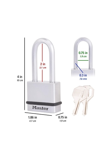 Master Lock M530xkadlhccsen Asma Kilit Kaplamalı Askı Ve 5,1 Cm Ü