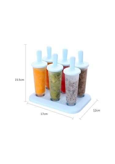 Yaz Diy Yaratıcı Buz Yapımı Kutusu Popsicle Dondurma Kalıbı Blue , Size:popsicle Diğer
