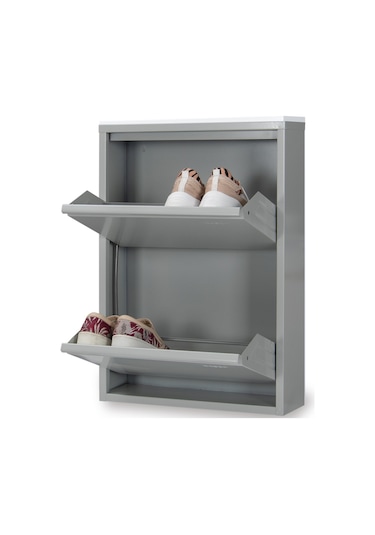 Kaser Metal 2 Li Metal Ayakkabılık Gri