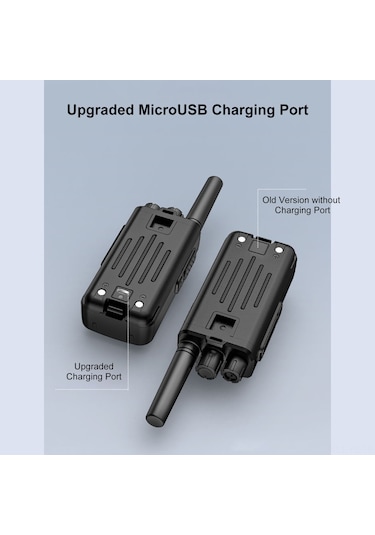 Yunboo T1 Profesyonel 16 Kanallı Şarj Edilebilir El Telsizi - 400-470mhz Fm İki Yönlü İletişim