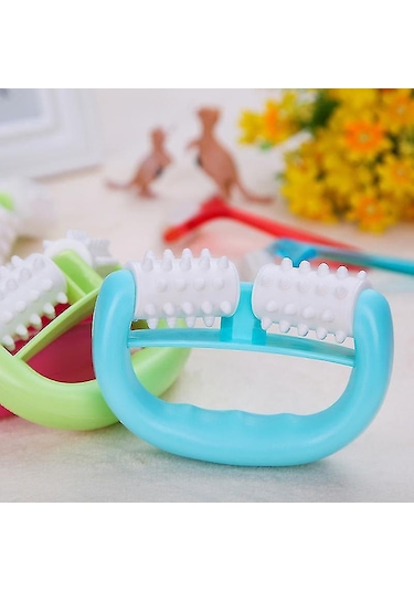 Maiyame Mavi Vücut Masaj Aleti, Dişli Abs/pp/tpe Makyajlı Roller, Kas Kan Akışını Artırır, Stresi Azaltır, Sağlığı Destekler 13.5x8.5cm Mavi