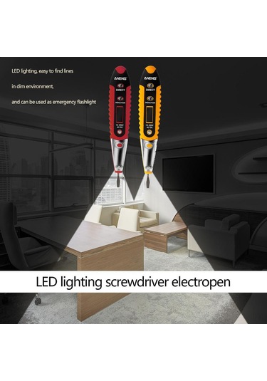 Singree Aneng Vd700 Çok Fonksiyonlu Elektrik Test Kalemi - Ac/dc, Kırık Nokta Tespiti, Led Fenerli Pil Dahil Değil Kırmızı