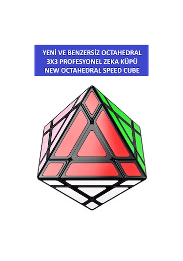 Benzersiz 3x3 Oktahedon Profesyonel Zeka Küpü - Unıque Octahedron Professıonal Speed Cube-sabır Küpü