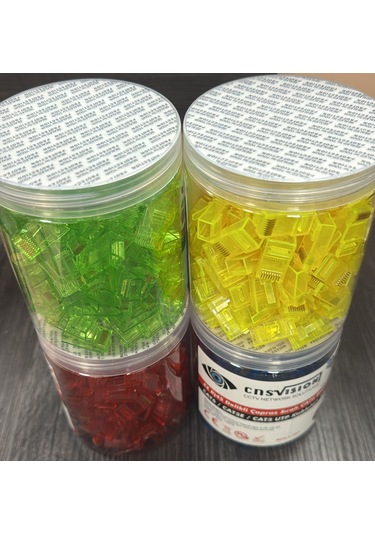 Cns- Rj45 Delikli Çapraz Sıralı Cat6 Bağlantı Soketi 100'lü Kutu