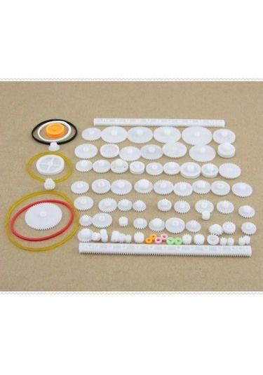 75 Parça Plastik Dişli Seti Dc Motor - Dıy - Hobi Seti