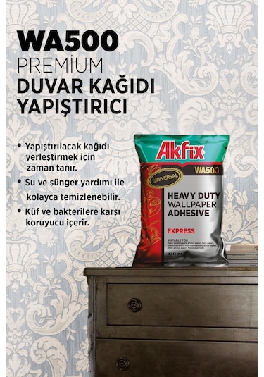 Akfix WA400 Duvar Kağıdı Tutkalı 500 Gr.