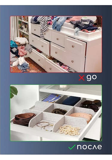 Ikea Çekmeceli Raf Bölücü, 50x35 Cm, Ikea Komplement 169536568 Açık Gri
