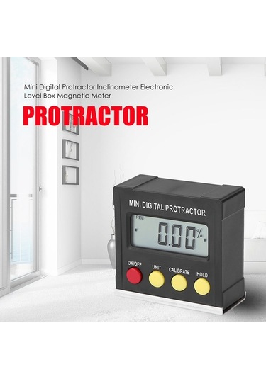 Novahub 360 Mini Dijital Açıölçer Eğimölçer Elektronik Seviye Kutusu Manyetik Taban Seviye İndikatörü Ölçüm Aletleri