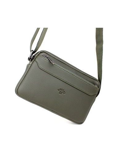 Unisex Haki Renk Orta Boy Askılı Postacı Omuz Çantası Haki