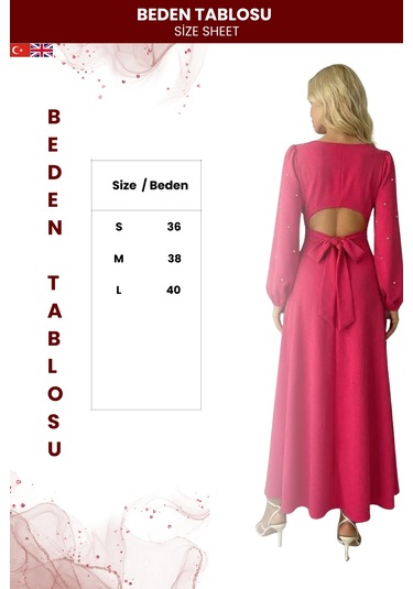 Khi-zai Kadın Bel Dekolteli Modern Kesim Elbise Pembe