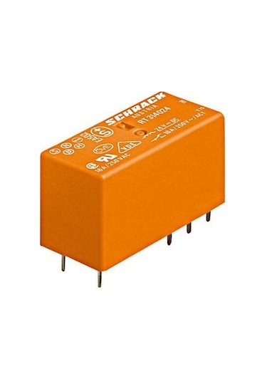 Schrack Rt Serisi 24 Vac 2 C/o 8a Pcb Röle 8 Pın Rt 424524