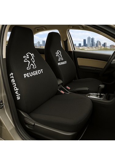 Peugeot Uyumlu Ön Arka Koltuk Kılıfı Penye Servis Kılıfı Oto Koruma Seti Siyah