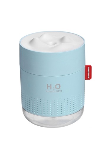 Usb Nemlendirici Masaüstü 500ml Kaynaklı, Sessiz Çalışma, Gece Lambası Özelliği, Akıllı Kuru Yakma Koruması, Mavi Dağ Kapağı Desenli