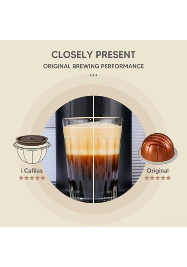 Ximistore9 2'li Yeniden Kullanılabilir Silikon Kapsül Kapağı Vertuo/vertuoline İçin - Kaşık Ve Fırça Dahil Siyah, Kahverengi