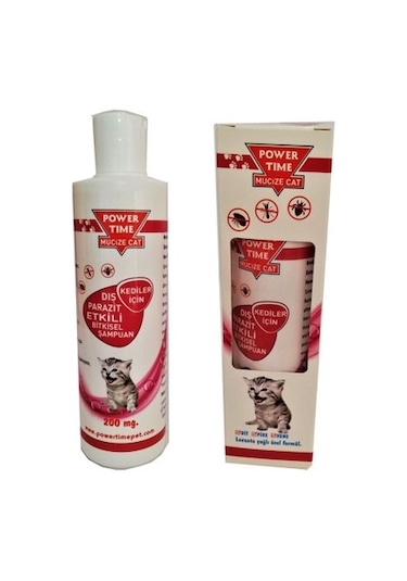 Power Time Kedi Dış Parazit Şampuanı 200 MG
