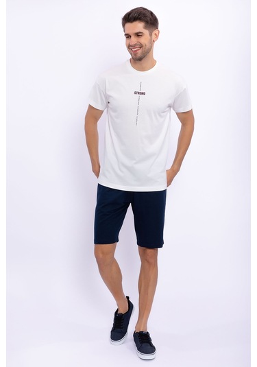 Arnetta Strong Krem Erkek Bermuda Takım
