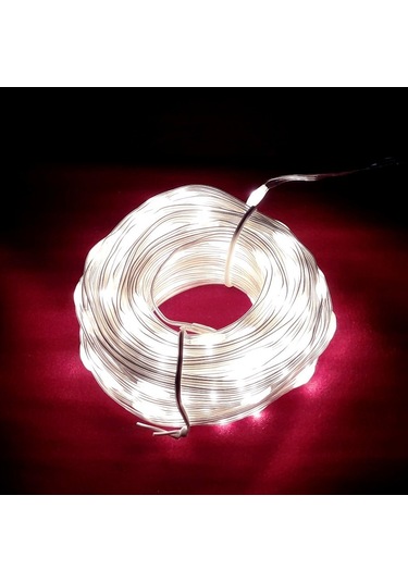 Yılbaşı Ağacı Işığı Noel Işığı 10 Metre Gün Işığı Led Işık 100 Dökme Led Işıklı İç Dış Su Geçirmez Gün Işığı