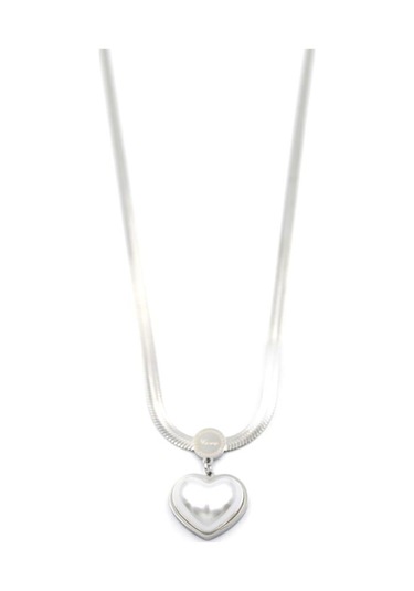 Kalp Kolye - Gümüş Çok Renkli