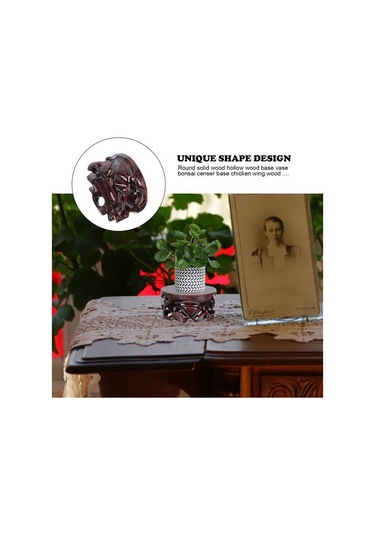 Ahşap Depolama Tabanı Dekoratif Saksı Tabanı Çaydanlık Tutucu Kaide Yard Bahçe Dekor