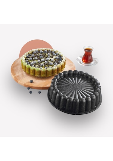 Doremcy Granit Döküm Tart Kalıbı Gri 26 Cm dilimli tart kalıbı